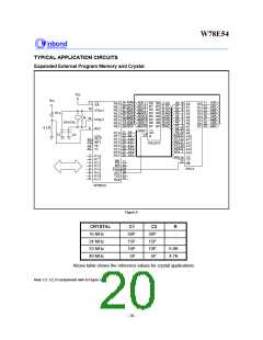 浏览型号W78E54-16的Datasheet PDF文件第20页