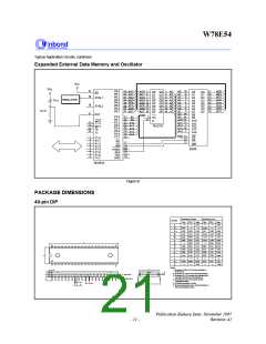 浏览型号W78E54-16的Datasheet PDF文件第21页