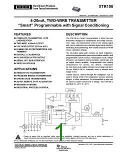 浏览型号XTR108EA-2K5的Datasheet PDF文件第1页