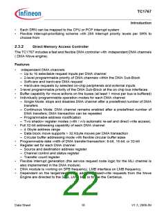 浏览型号SAK-TC1767-256F133HL的Datasheet PDF文件第22页