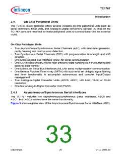 浏览型号SAK-TC1767-256F133HL的Datasheet PDF文件第33页