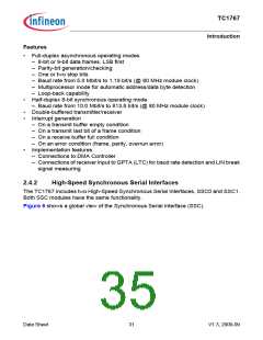 浏览型号SAK-TC1767-256F133HL的Datasheet PDF文件第35页