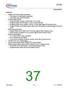 浏览型号SAK-TC1767-256F133HL的Datasheet PDF文件第37页