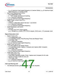 浏览型号SAK-TC1767-256F133HL的Datasheet PDF文件第47页