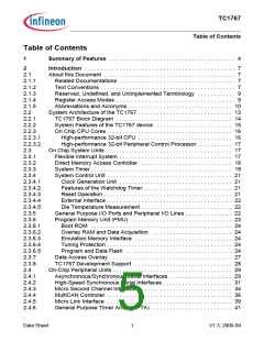 浏览型号SAK-TC1767-256F133HL的Datasheet PDF文件第5页