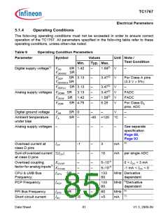 浏览型号SAK-TC1767-256F133HL的Datasheet PDF文件第85页