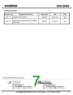 浏览型号SW12N65的Datasheet PDF文件第7页