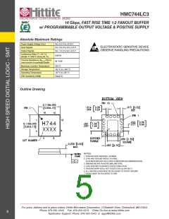 浏览型号HMC744LC3的Datasheet PDF文件第5页