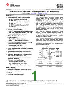 浏览型号TPA3116D2的Datasheet PDF文件第1页