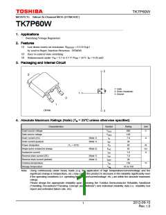浏览型号TK7P60W的Datasheet PDF文件第1页