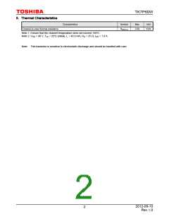 浏览型号TK7P60W的Datasheet PDF文件第2页