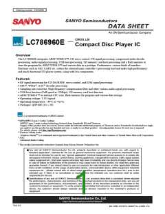 浏览型号LC786960E的Datasheet PDF文件第1页