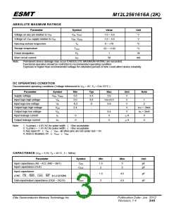 浏览型号M12L2561616A-6TG2S的Datasheet PDF文件第3页