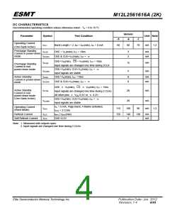 浏览型号M12L2561616A-6TG2S的Datasheet PDF文件第4页