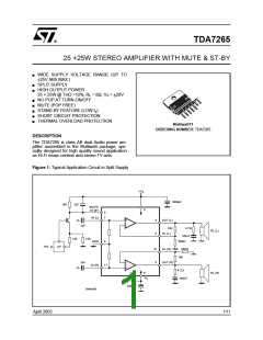 浏览型号TDA7265A的Datasheet PDF文件第1页