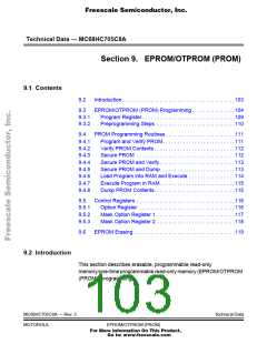 浏览型号MC705C8ACPE的Datasheet PDF文件第103页