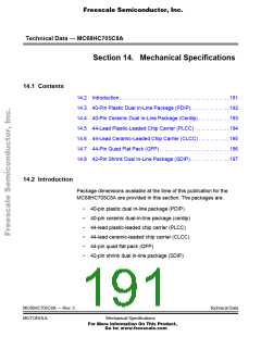 浏览型号MC705C8ACPE的Datasheet PDF文件第191页