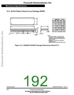 浏览型号MC705C8ACPE的Datasheet PDF文件第192页