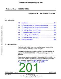 浏览型号MC705C8ACPE的Datasheet PDF文件第201页