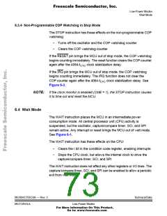 浏览型号MC705C8ACPE的Datasheet PDF文件第73页