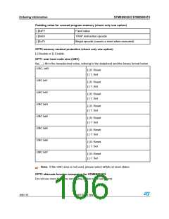 浏览型号STM8S903K3T6C的Datasheet PDF文件第106页