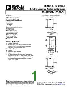 浏览型号ADG406BPZ的Datasheet PDF文件第1页