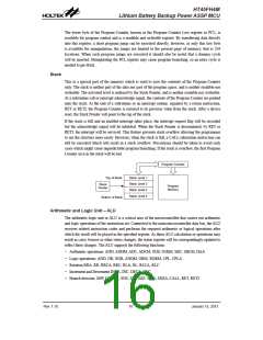浏览型号HT45FH4M的Datasheet PDF文件第16页