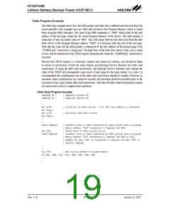 浏览型号HT45FH4M的Datasheet PDF文件第19页