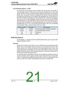 浏览型号HT45FH4M的Datasheet PDF文件第21页