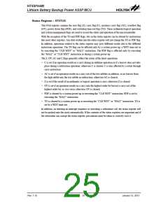 浏览型号HT45FH4M的Datasheet PDF文件第25页