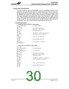 浏览型号HT45FH4M的Datasheet PDF文件第30页