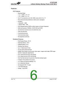 浏览型号HT45FH4M的Datasheet PDF文件第6页