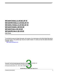 浏览型号MC908JL3ECPE的Datasheet PDF文件第3页