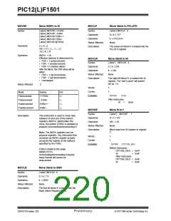 浏览型号PIC12F1501-I-MC的Datasheet PDF文件第220页