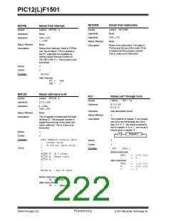 浏览型号PIC12F1501-I-MC的Datasheet PDF文件第222页
