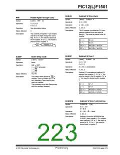 浏览型号PIC12F1501-I-MC的Datasheet PDF文件第223页