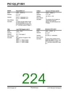 浏览型号PIC12F1501-I-MC的Datasheet PDF文件第224页