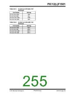 浏览型号PIC12F1501-I-MC的Datasheet PDF文件第255页