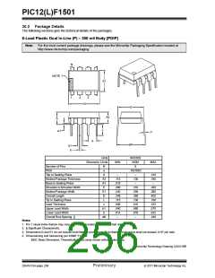 浏览型号PIC12F1501-I-MC的Datasheet PDF文件第256页