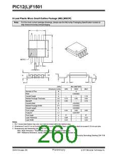 浏览型号PIC12F1501-I-MC的Datasheet PDF文件第260页