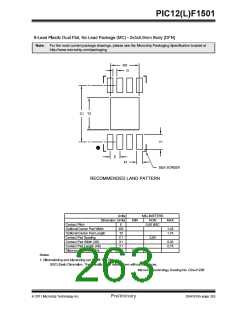 浏览型号PIC12F1501-I-MC的Datasheet PDF文件第263页