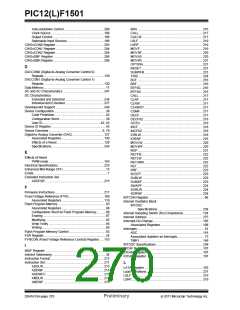 浏览型号PIC12F1501-I-MC的Datasheet PDF文件第270页