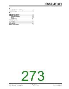浏览型号PIC12F1501-I-MC的Datasheet PDF文件第273页