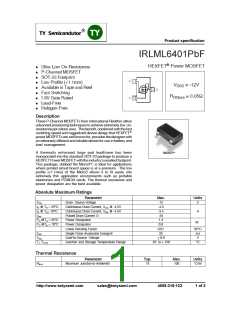 浏览型号IRLML6401TRPBF的Datasheet PDF文件第1页