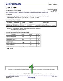 浏览型号2SC3356-A的Datasheet PDF文件第1页