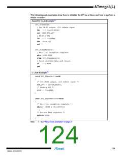 浏览型号ATMEGA8L-8MUR的Datasheet PDF文件第124页