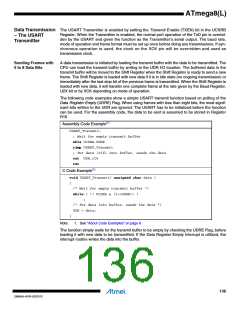 浏览型号ATMEGA8L-8MUR的Datasheet PDF文件第136页