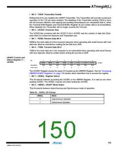 浏览型号ATMEGA8L-8MUR的Datasheet PDF文件第150页