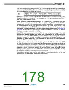 浏览型号ATMEGA8L-8MUR的Datasheet PDF文件第178页