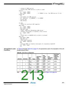 浏览型号ATMEGA8L-8MUR的Datasheet PDF文件第213页
